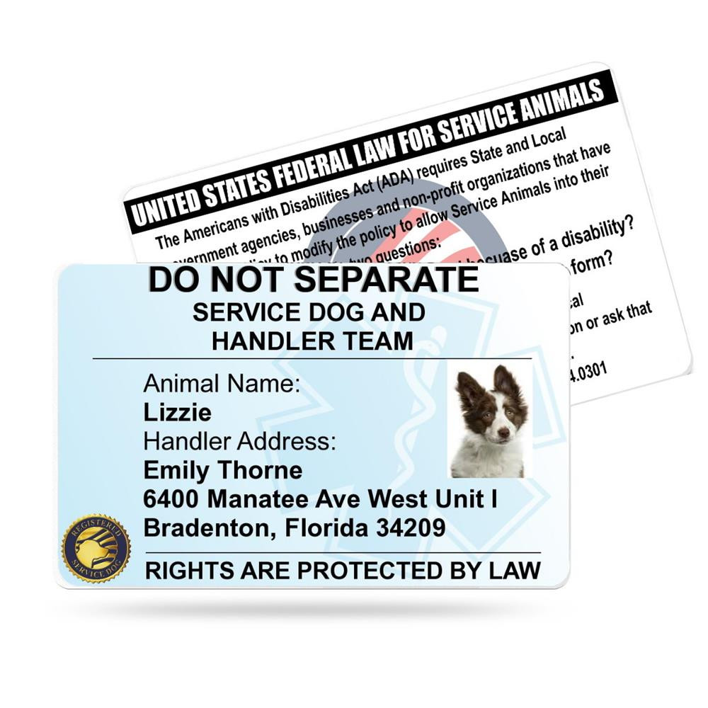 Service Dog & Handler ID Card – Do Not Separate | ADA Protected