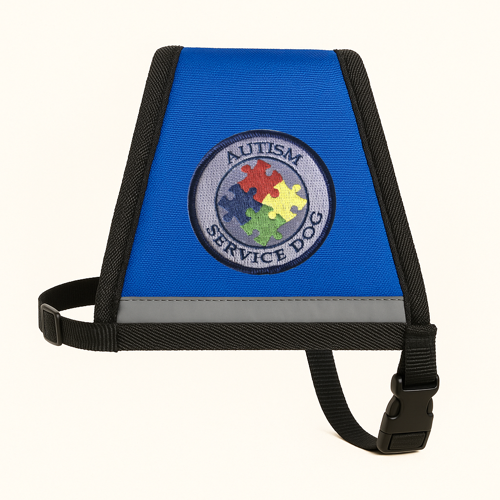 Autism Service Dog Patch – 3" Round Sew-On with Puzzle Piece Design