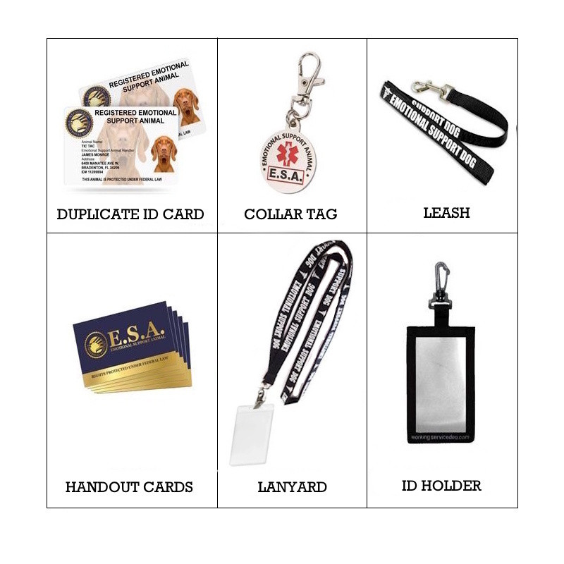 ESA ID Card Certificate Style – Official Emotional Support Animal ...