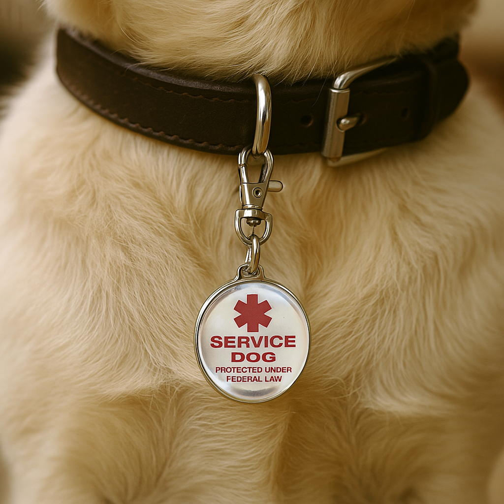 Dog Collar Service Dog Tags Free Premium Hands-Free Service Dog