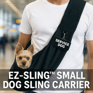 EZ-Sling™ Small Dog Carrier – Hands-Free Comfort for Working Dogs