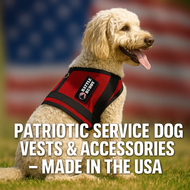 Patriotic Service Dog Vests & Accessories – Made in the USA 