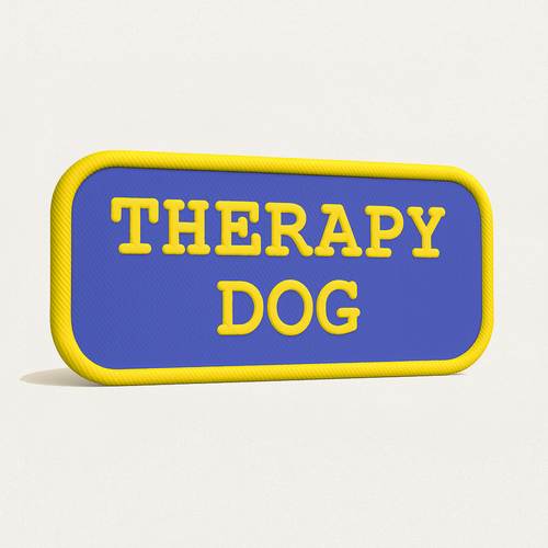 Therapy Dog Sew-On Patch  For Vest or Harness