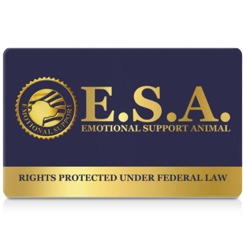 Pre-Printed Emotional Support Animal Access Card  ESA Vest Display ID with Federal Rights Statement