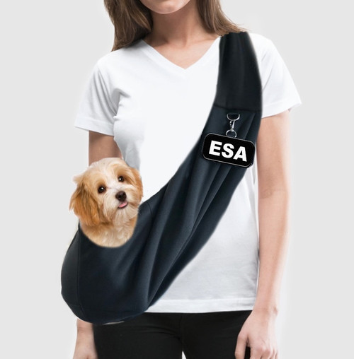 EZ-Sling™ Small Emotional Support Animal Carrier – Hands-Free Sling for Dogs Under 13 lbs.