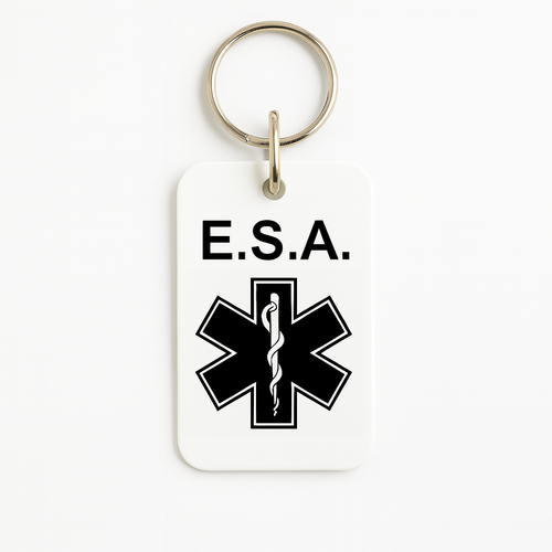 Emotional Support Animal Collar Tag – Lightweight ESA PVC ID for Small Dogs