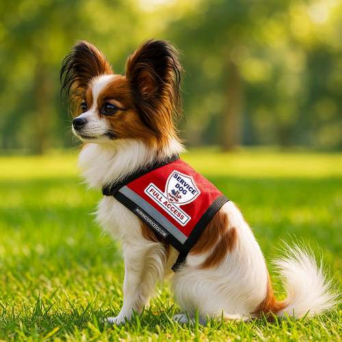 Premium Small Service Dog Vest - with Premium Patch and Zipper Pocket