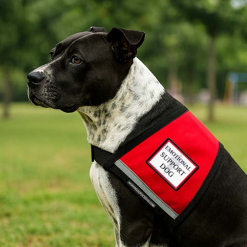 Complete Emotional Support Dog Vest for Large Dogs with Hi-Visibility ESA Patch & Zipper Pocket