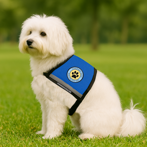 Therapy Dog Vest for Small Dogs with Paw Print Patch – Reflective, Breathable & Colorful