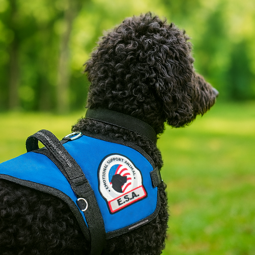 Premium Padded Emotional Support Dog Vest with Metallic Patch & ID Badge Holder