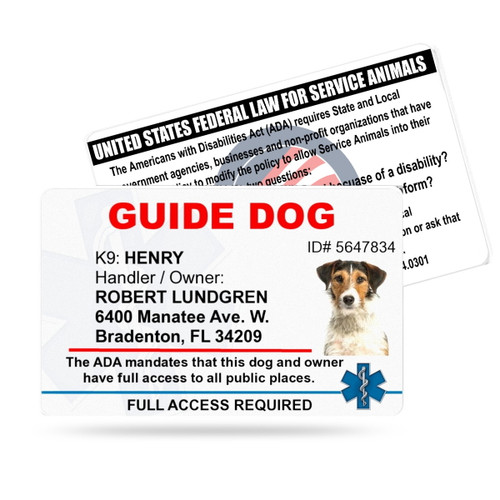 Autism Service Dog ID – ADA-Compliant Photo ID with Lifetime