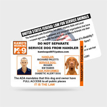 Kamo K9 - Do Not Separate ID Card - 2 Photos