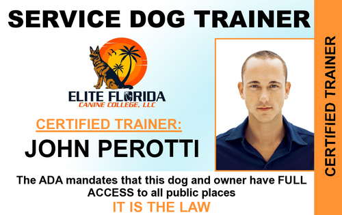 Elite Florida Canine College - Trainer ID [Code Req]