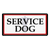 Service Dog Sew-On Vest Patch  White Background with Grey Caduceus Symbol