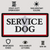 Service Dog Sew-On Vest Patch  White Background with Grey Caduceus Symbo