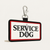 Service Dog Identification Patch Tag with Caduceus Symbol - Clip On & Off - Bold Font