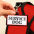 Service Dog Identification Patch Tag with Caduceus Symbol - Clip On & Off - Bold Font