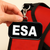 ESA Identification Patch Tag - Bold Lettering - Clip On - Black and White