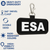 ESA Identification Patch Tag - Bold Lettering - Clip On - Black and White