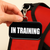 IN TRAINING - Black and White Clip On Patch Tag IN TRAINING - Black and White Clip On Patch Tag
