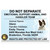 Do Not Separate Emotional Support Animal and Handler Team ID Card Do Not Separate Emotional Support Animal and Handler Team ID Card