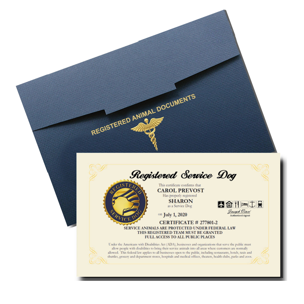 Service Dog Certificate