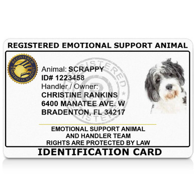 ESA ID Card with Registration – Official Emotional Support Animal ...