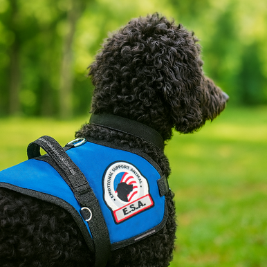 Premium Padded Emotional Support Dog Vest with Metallic Patch & ID