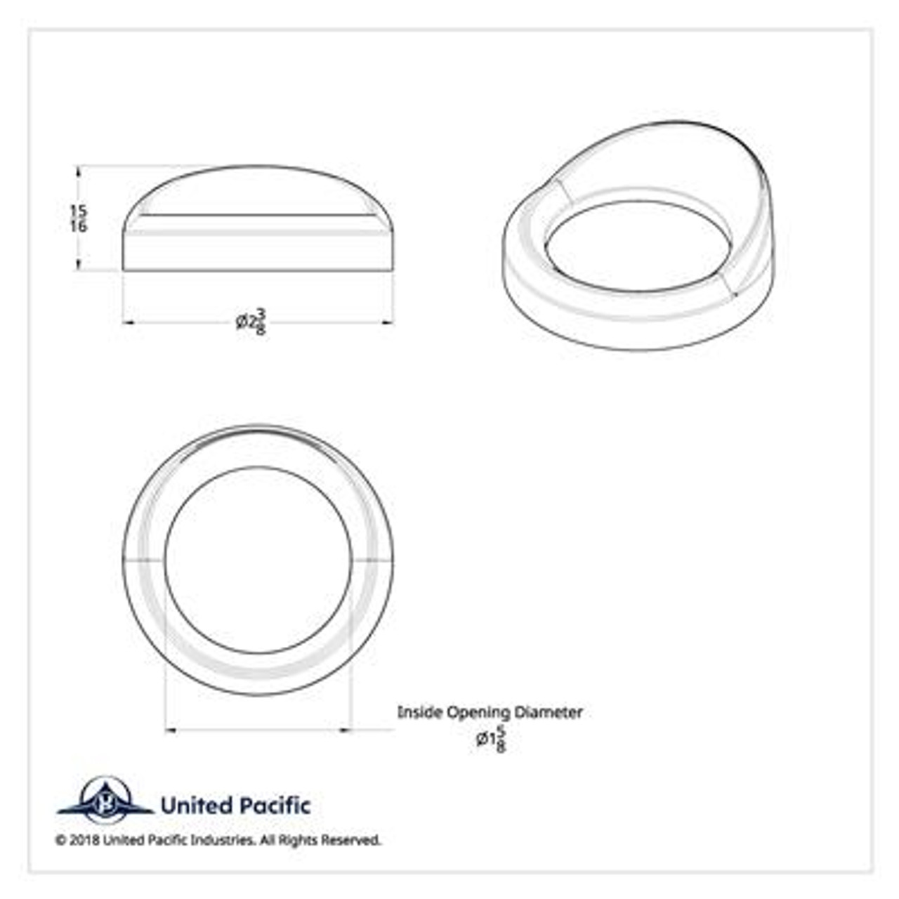 Small Gauge Bezel With Visor For 2008-2017 Freightliner Cascadia