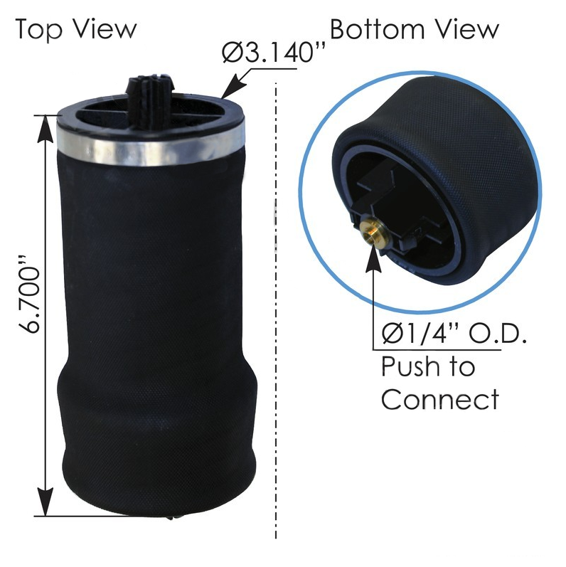 Air Spring Bag For Freightliner, Kenworth T680, Peterbilt 579 - Cab Sleeper Suspension Replacement