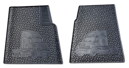 Freightliner Floor Mat Set - Century - Columbia (Black 2 PCS) Heavy Duty