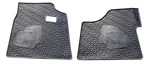 Kenworth Floor Mat Set   T680 (Black 2 PCS) Heavy Duty