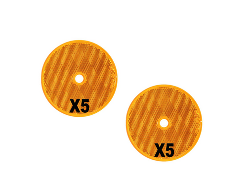 3-1/4" Round Amber (Center Mount) Reflectors  (10 PCS)