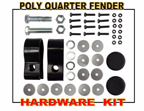 HARDWARE KIT For Poly Quarter Fenders -  Clamps - Washers - Bolts - End Caps