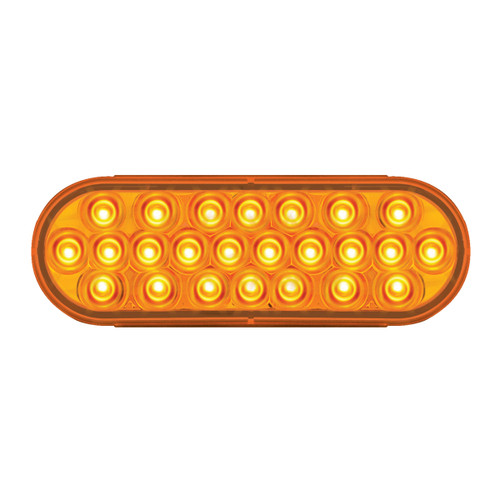 Oval Pearl (Amber) 24 LED Sealed Light for Semi Trucks