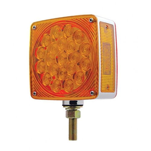 Double Face 45 LED Amber/Red Turn Signal for Semi-Truck Fenders, Driver Side