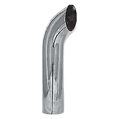 Chrome Exhaust Stack Pipe Tailpipe 5" OD x 24" Curved Top - Peterbilt Kenworth