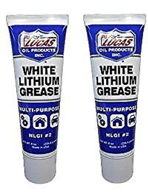 Lucas Oil  White Lithium Grease . Squeeze Tube 2pack