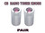 CB Radio Tune Knob SET (PAIR) w/ Purple Jewels chrome