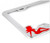 NAKED LADY Silhouette (Red) Chrome License Plate Frame