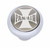 Small Deluxe Fan-Air Dash Knob - (Silver Maltese Cross) - Peterbilt FL  KENWORTH