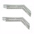 45° Angled Chrome Mud Flap Hanger (2.5")