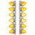 Peterbilt 12 LED Front Air Cleaner Brackets Watermelon Amber/Clear, Pair