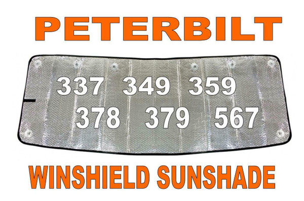 Windshield Sunshade For Peterbilt 379 (300 Series)  Trucks