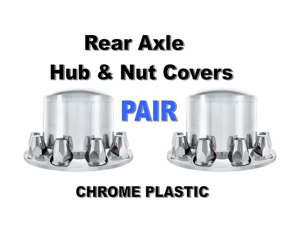 Rear Axle Dome Covers (PAIR) W/ 33mm Standard Thread-On Nut Covers