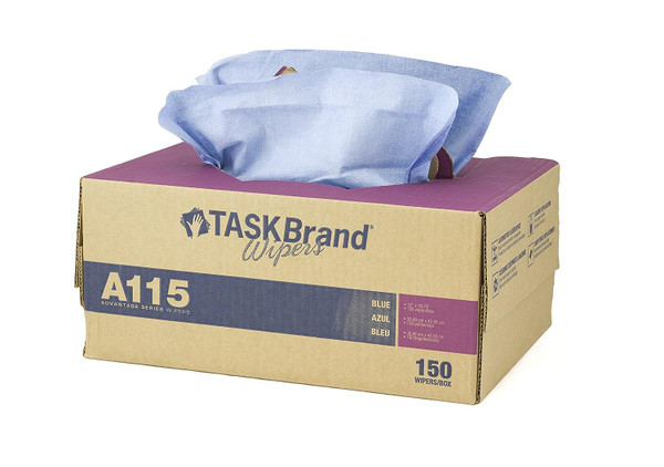 Blue Shop Towels (Box of 150) Task Brand