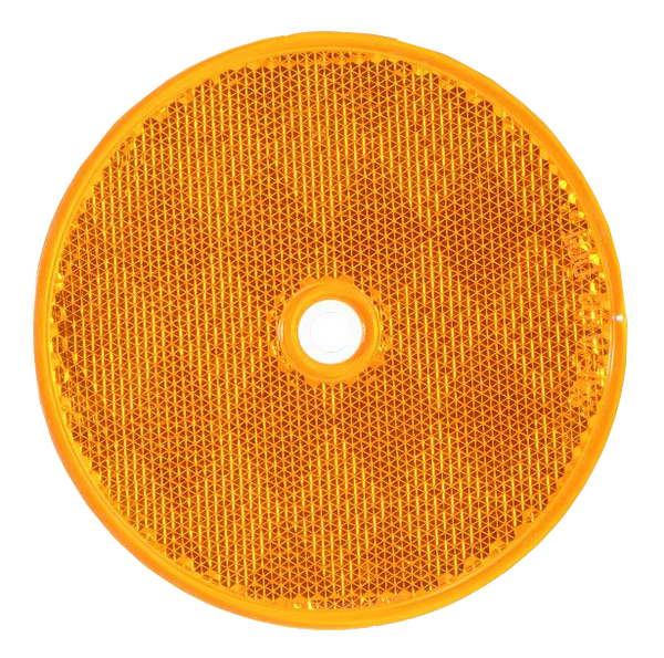 3-1/4" Round Amber (Center Mount) Reflectors  (8 PCS)