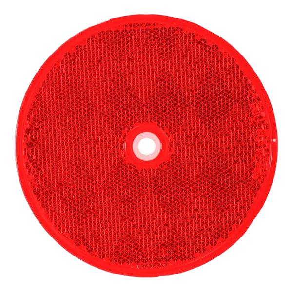 3-1/4" Round Red (Center Mount) Reflectors  (8 PCS)