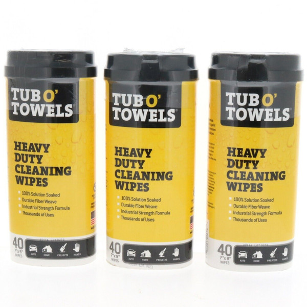 Tub O' Towels Cleaning Wipes 3-PK/40 CT (120 Count)