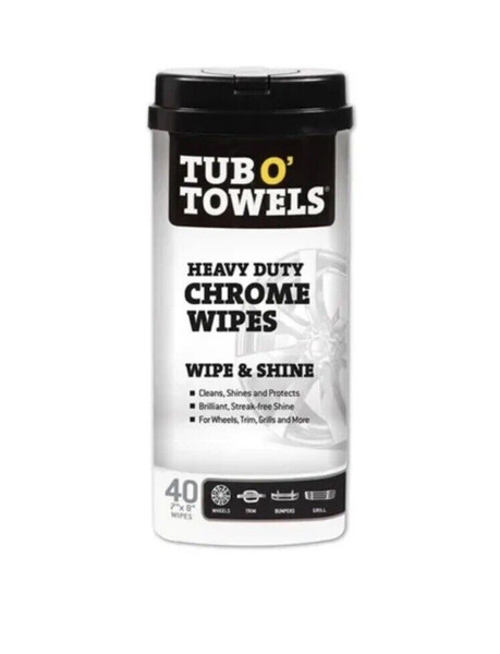 Tub O' Towels Heavy Duty Chrome Wipes (40-Count)